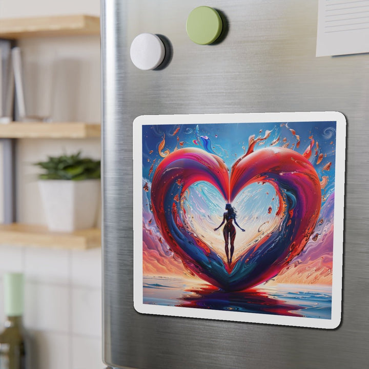 Cosmic Heart Emergence - Die-cut Magnet - Home Decor - g(0D·IO) - 6 × 6" - Die-Cut - 1 pc