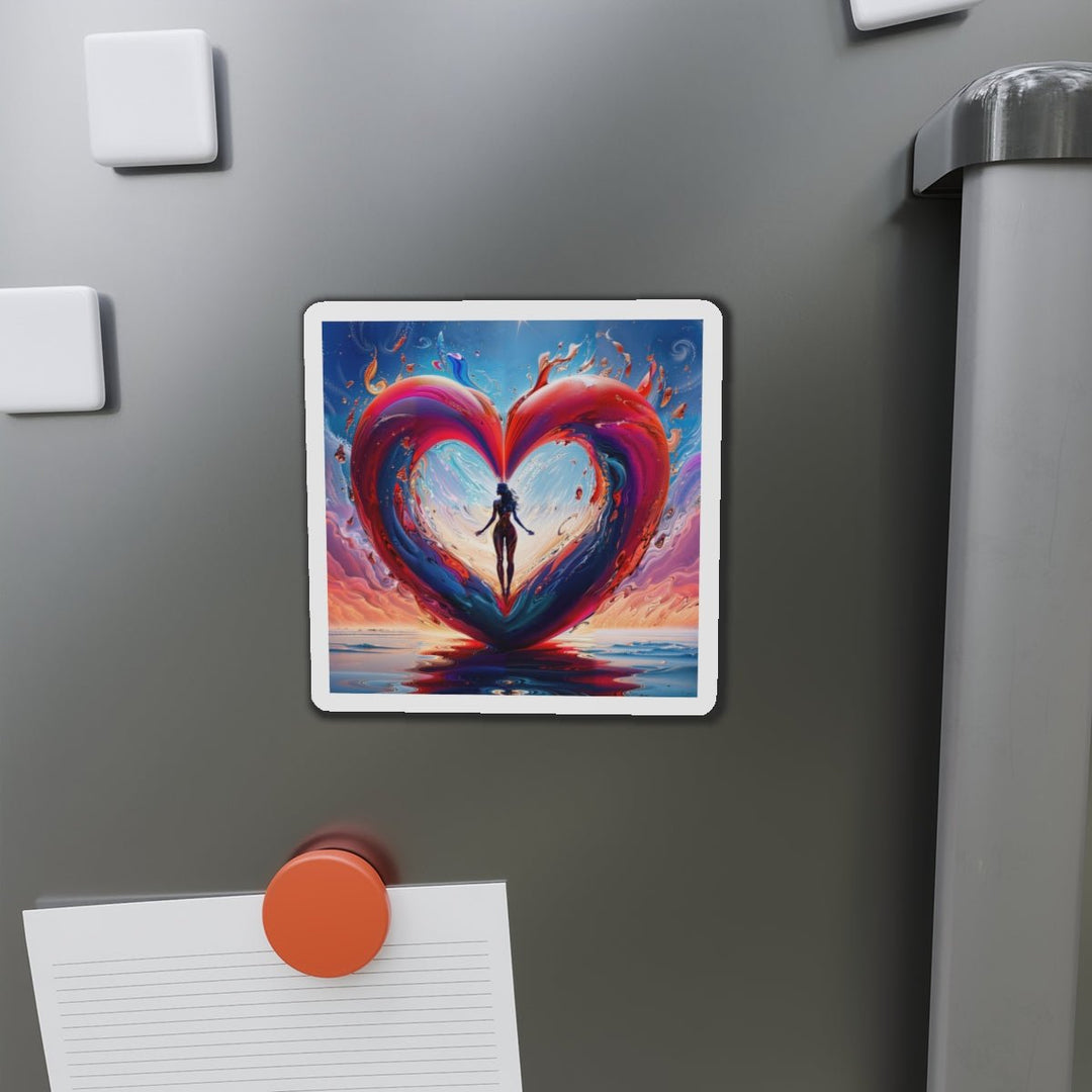 Cosmic Heart Emergence - Die-cut Magnet - Home Decor - g(0D·IO) - 6 × 6" - Die-Cut - 1 pc