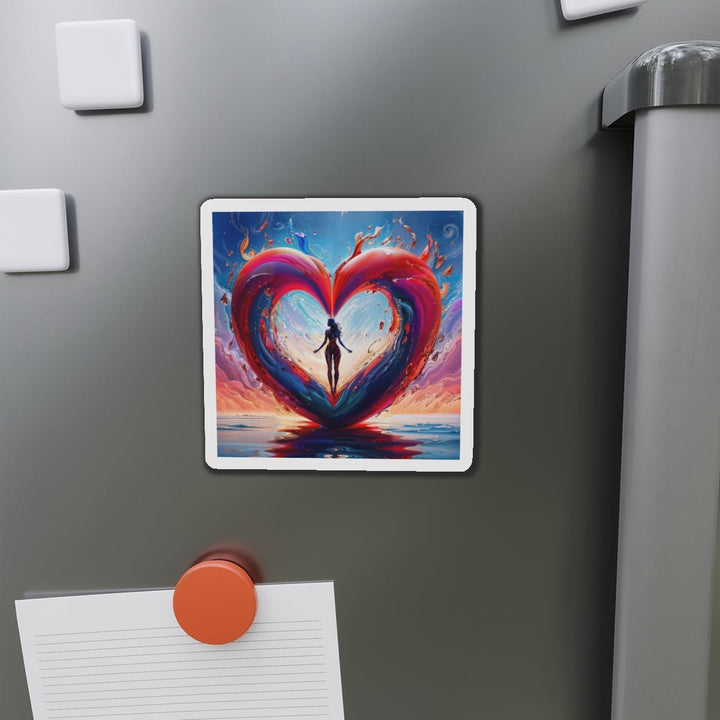 Cosmic Heart Emergence - Die-cut Magnet - Home Decor - g(0D·IO) - 6 × 6" - Die-Cut - 1 pc