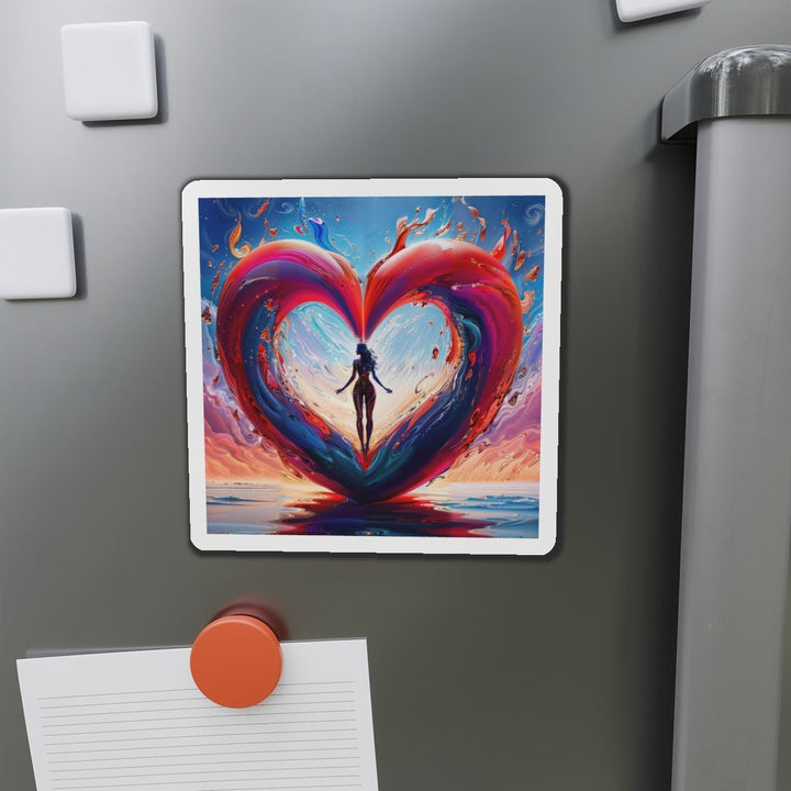 Cosmic Heart Emergence - Die-cut Magnet - Home Decor - g(0D·IO) - 6 × 6" - Die-Cut - 1 pc