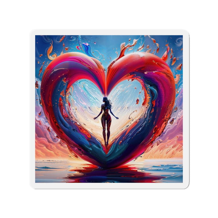 Cosmic Heart Emergence - Die-cut Magnet - Home Decor - g(0D·IO) - 4" x 4" - Die-Cut - 1 pc