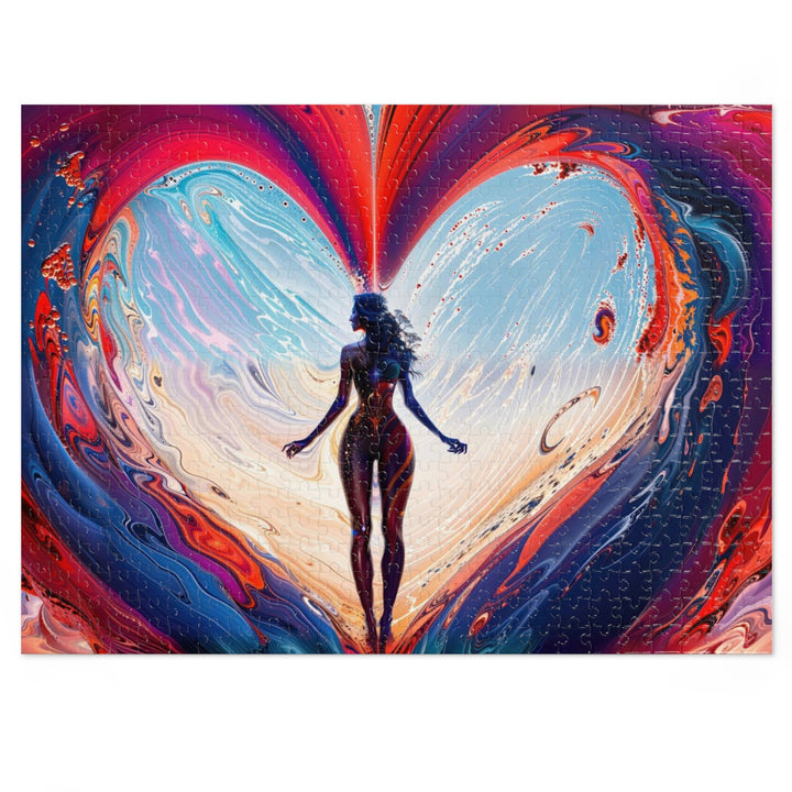 Cosmic Heart Emergence - Jigsaw Puzzle (100, 252, 500, 1000 pieces) - Puzzle - g(0D·IO) - 20.5" × 15" (500 pcs) - -