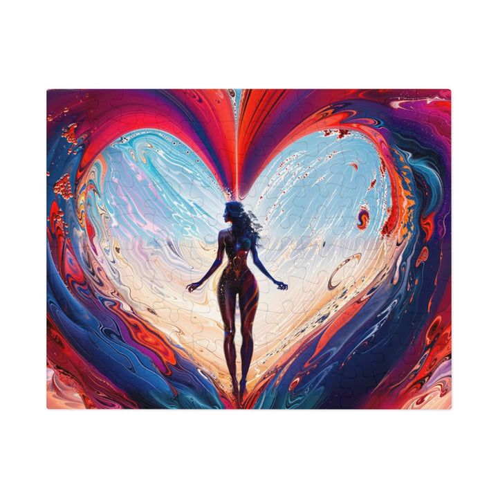 Cosmic Heart Emergence - Jigsaw Puzzle (100, 252, 500, 1000 pieces) - Puzzle - g(0D·IO) - 9.6" × 8" (110 pcs) - -