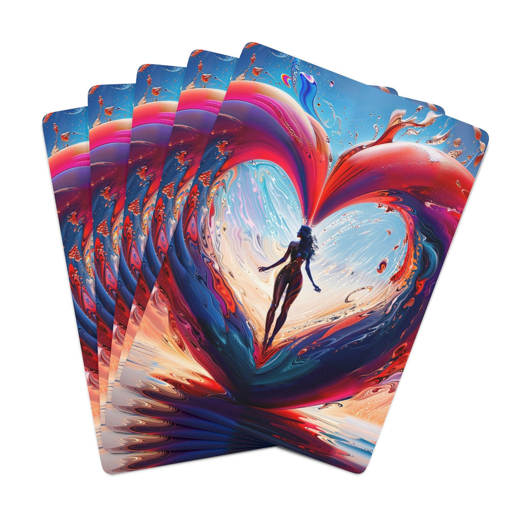 Cosmic Heart Emergence - Poker Cards - Paper products - g(0D·IO) - 2.47" x 3.47" - White - Semi Glossy