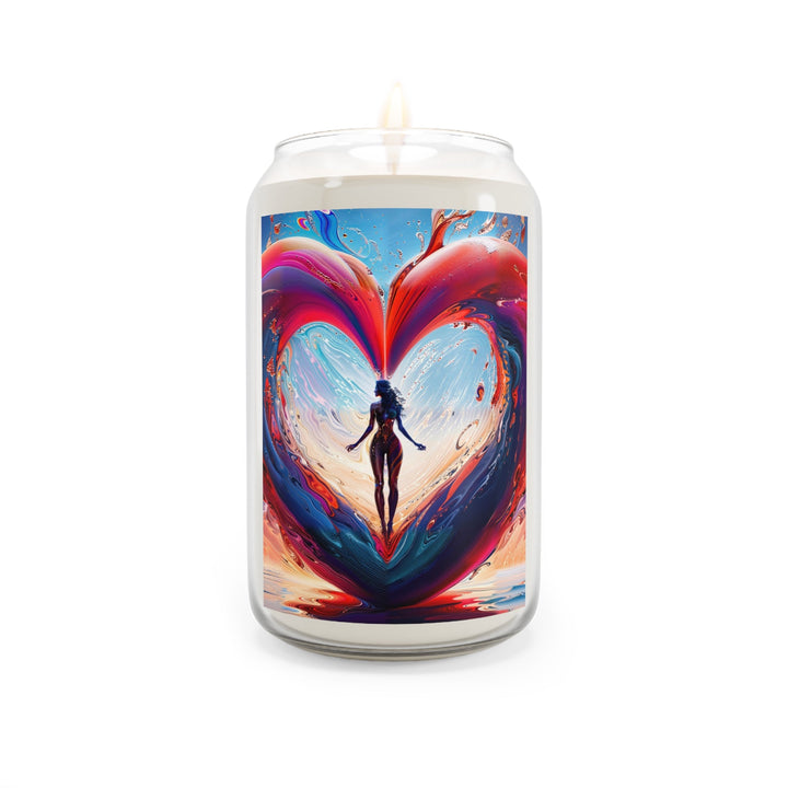 Cosmic Heart Emergence - Scented Candle - Home Decor - g(0D·IO) - Comfort Spice - 13.75oz -