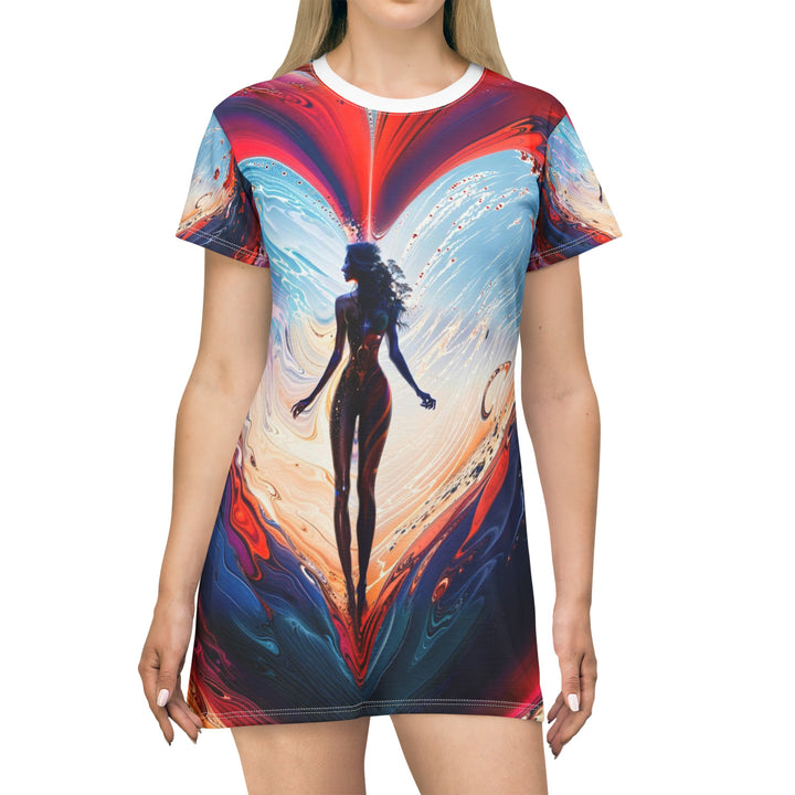 Cosmic Heart Emergence - T-Shirt Dress - All Over Prints - g(0D·IO) - XS - -