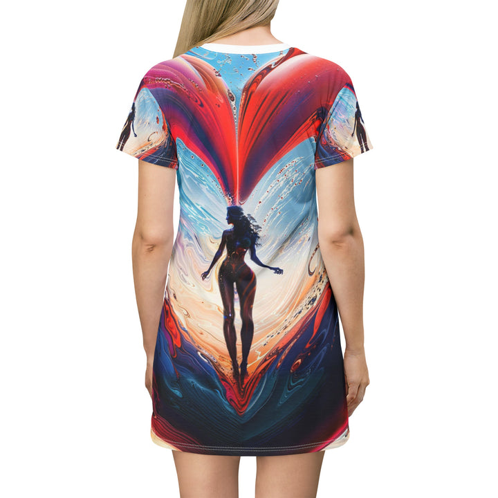 Cosmic Heart Emergence - T-Shirt Dress - All Over Prints - g(0D·IO) - XS - -