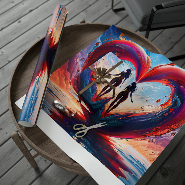 Cosmic Heart Emergence - Wrapping Paper - Home Decor - g(0D·IO) - 30'' x 72'' - Matte -