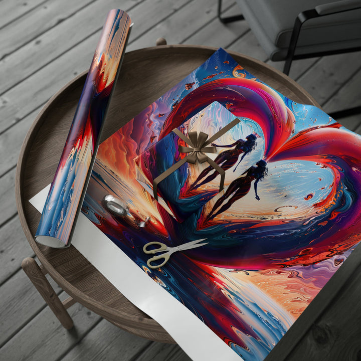 Cosmic Heart Emergence - Wrapping Paper - Home Decor - g(0D·IO) - 30'' x 72'' - Matte -