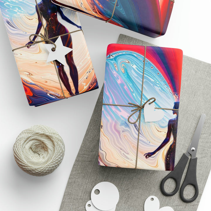 Cosmic Heart Emergence - Wrapping Paper - Home Decor - g(0D·IO) - 30'' x 72'' - Matte -