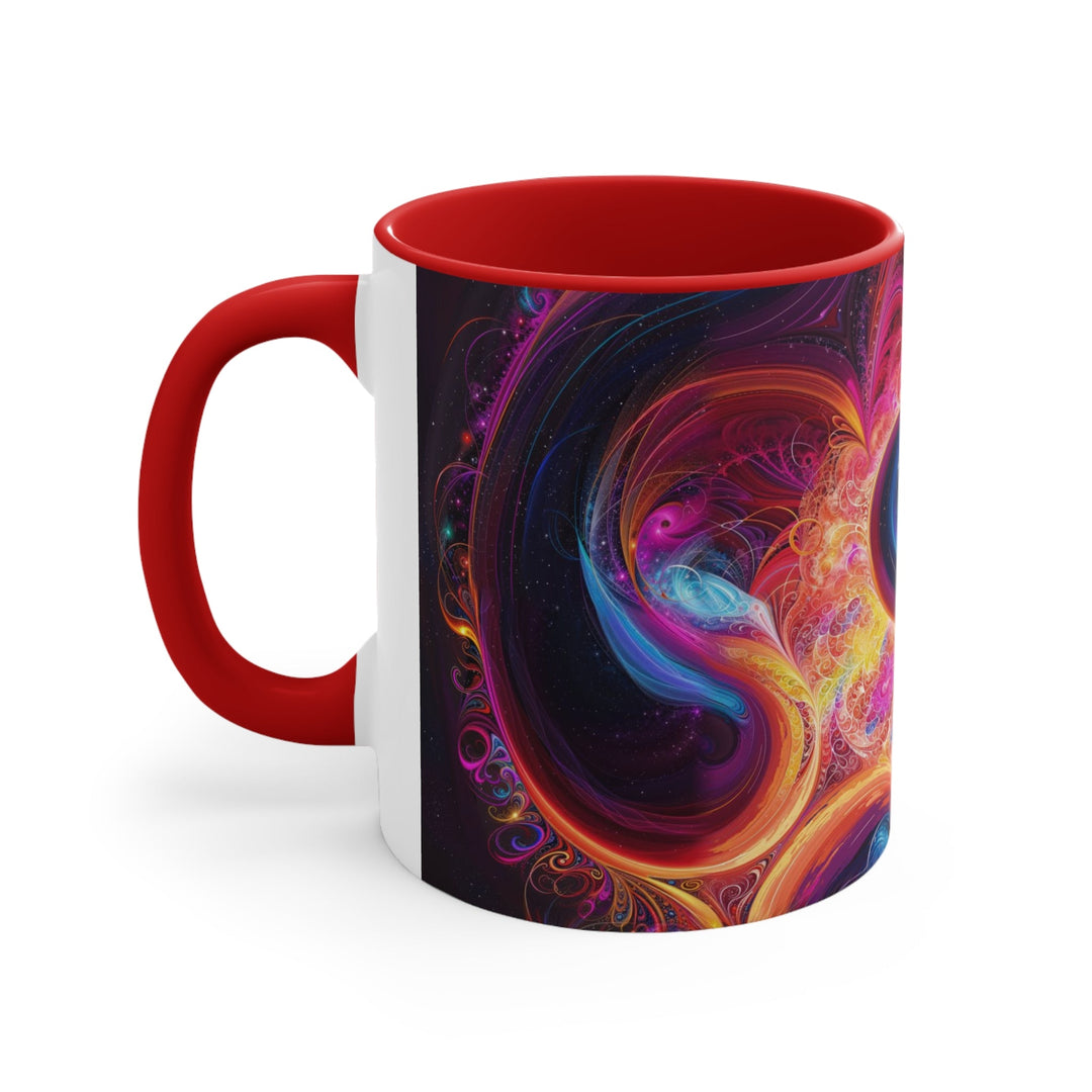 Cosmic Heart Nebula - Accent Coffee Mug - Mug - g(0D·IO) - Pink - 11oz -