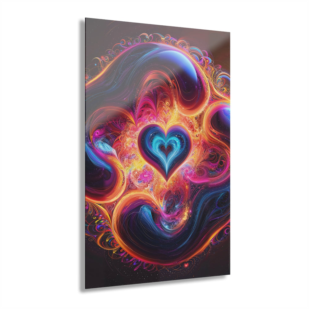 Cosmic Heart Nebula - Acrylic Prints (French Cleat Hanging) - Home Decor - g(0D·IO) - 24" x 36" (Vertical) - 0.25'' -