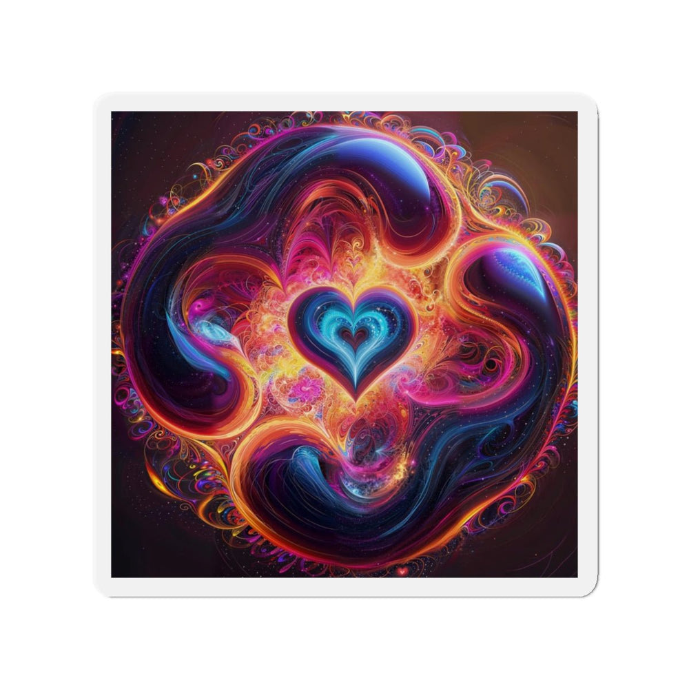 Cosmic Heart Nebula - Die-cut Magnet - Home Decor - g(0D·IO) - 3" x 3" - Die-Cut - 1 pc