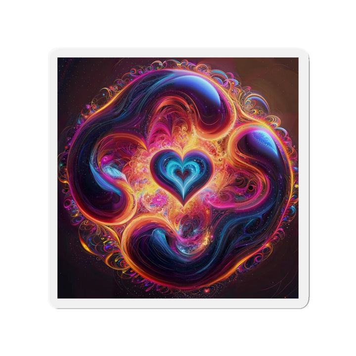 Cosmic Heart Nebula - Die-cut Magnet - Home Decor - g(0D·IO) - 5" x 5" - Die-Cut - 1 pc