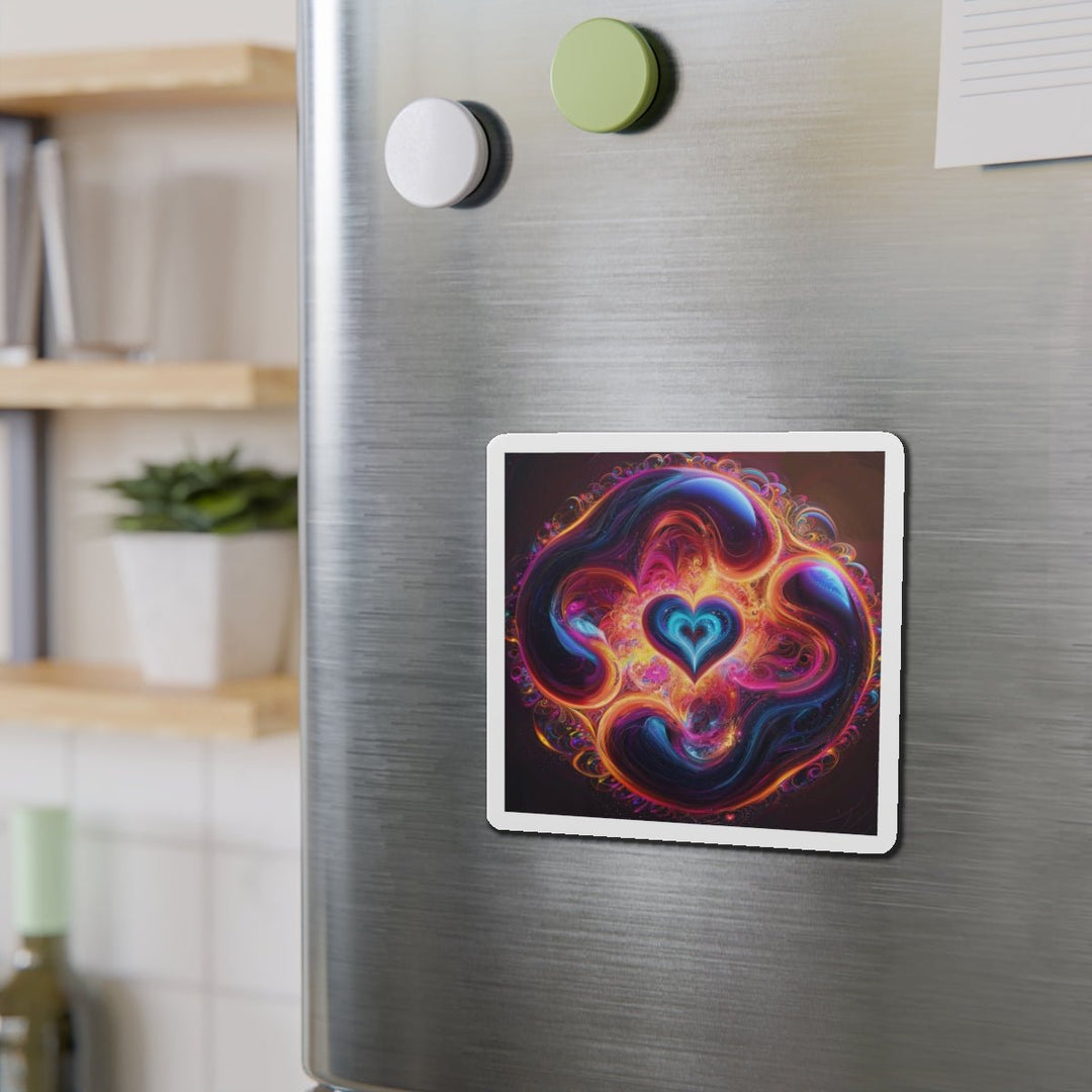 Cosmic Heart Nebula - Die-cut Magnet - Home Decor - g(0D·IO) - 6 × 6" - Die-Cut - 1 pc