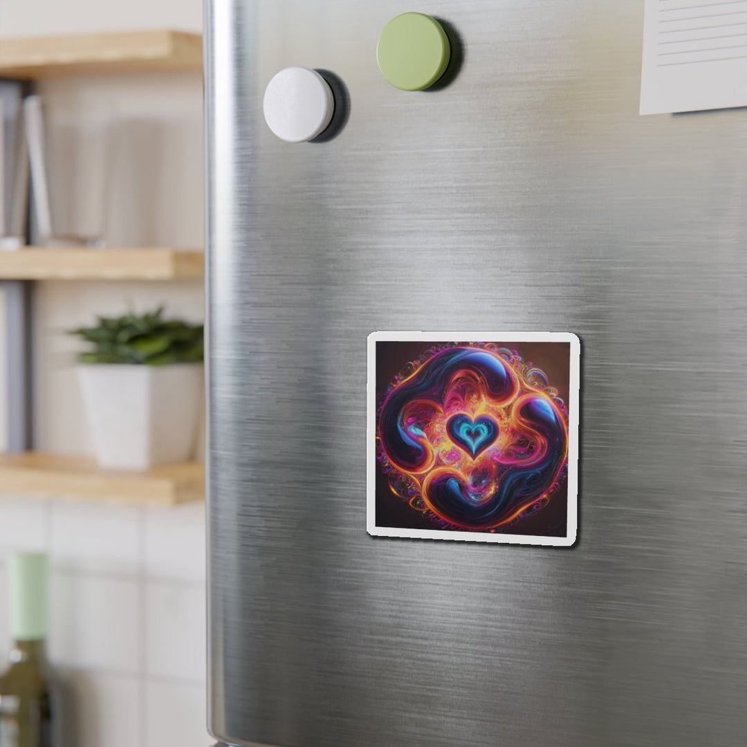 Cosmic Heart Nebula - Die-cut Magnet - Home Decor - g(0D·IO) - 6 × 6" - Die-Cut - 1 pc