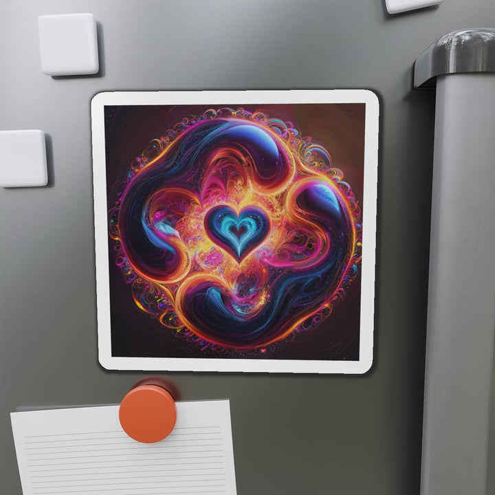 Cosmic Heart Nebula - Die-cut Magnet - Home Decor - g(0D·IO) - 6 × 6" - Die-Cut - 1 pc