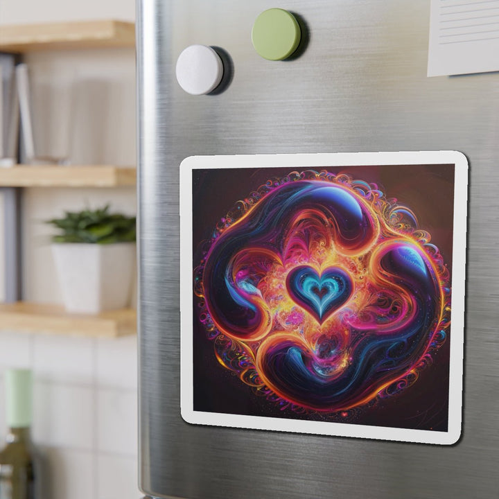 Cosmic Heart Nebula - Die-cut Magnet - Home Decor - g(0D·IO) - 6 × 6" - Die-Cut - 1 pc