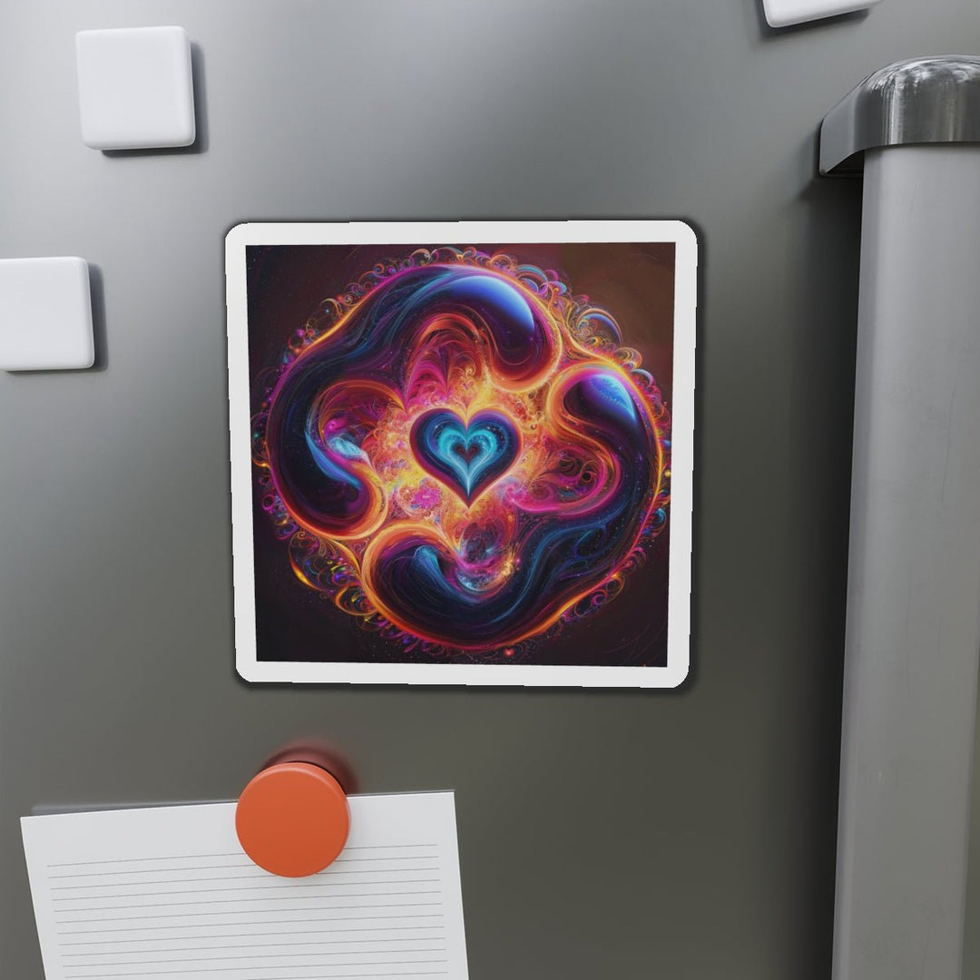 Cosmic Heart Nebula - Die-cut Magnet - Home Decor - g(0D·IO) - 6 × 6" - Die-Cut - 1 pc