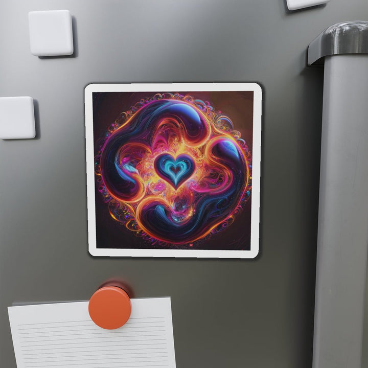 Cosmic Heart Nebula - Die-cut Magnet - Home Decor - g(0D·IO) - 6 × 6" - Die-Cut - 1 pc