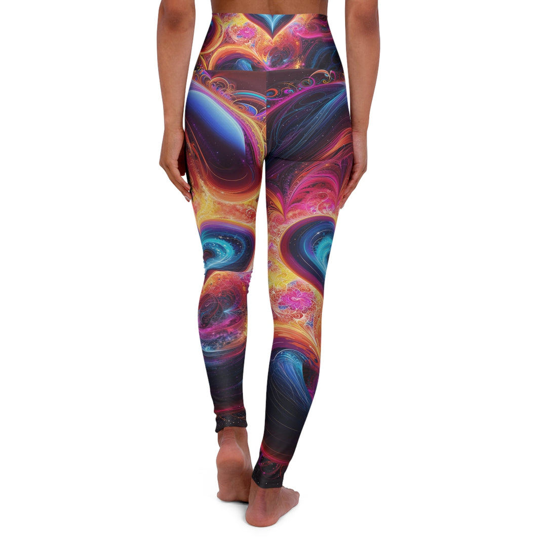 Cosmic Heart Nebula - High Waisted AOP Yoga Leggings - All Over Prints - g(0D·IO) - XS - -