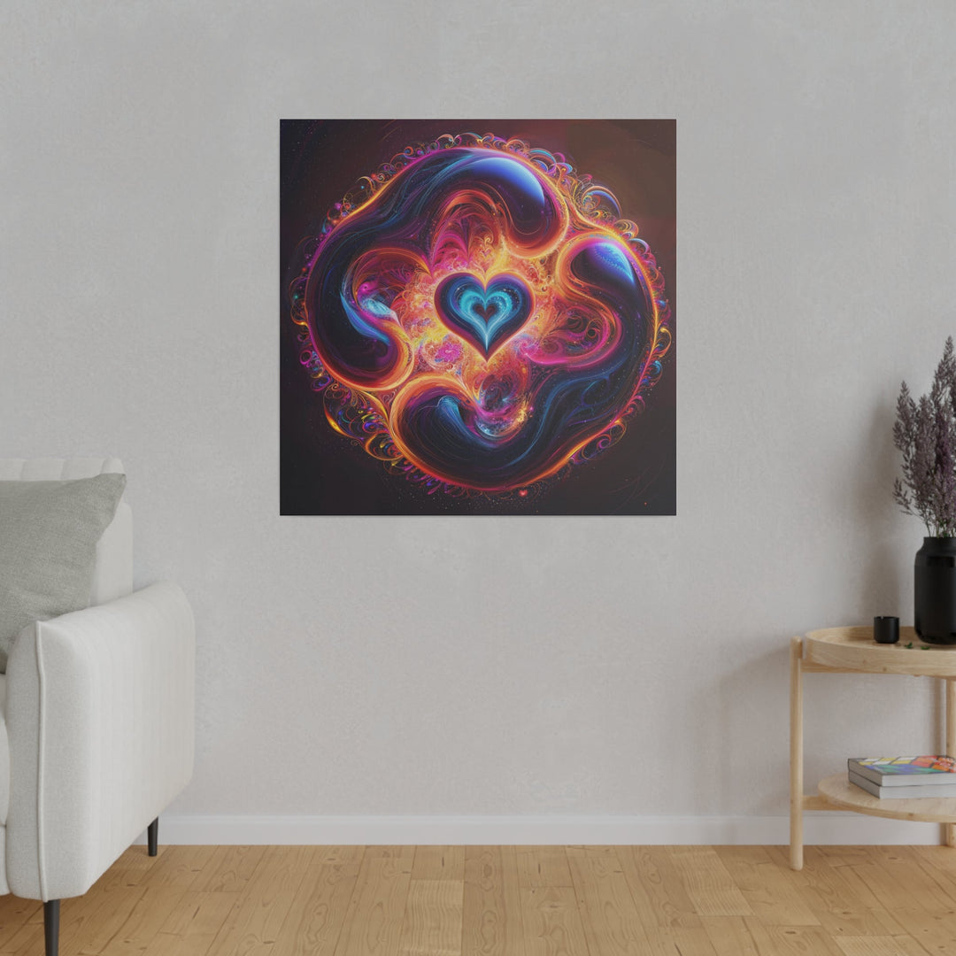 Cosmic Heart Nebula - Matte Canvas - Canvas - g(0D·IO) - 32" x 32" (Square) - 0.75'' -