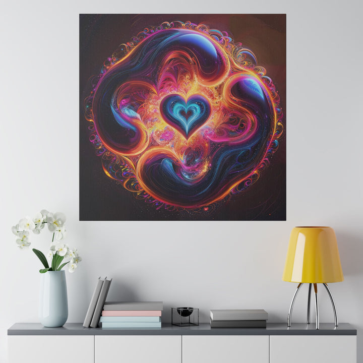 Cosmic Heart Nebula - Matte Canvas - Canvas - g(0D·IO) - 32" x 32" (Square) - 0.75'' -