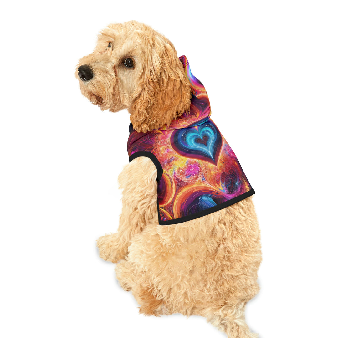 Cosmic Heart Nebula - Pet Hoodie - Pets - g(0D·IO) - XXS - Black Rib -