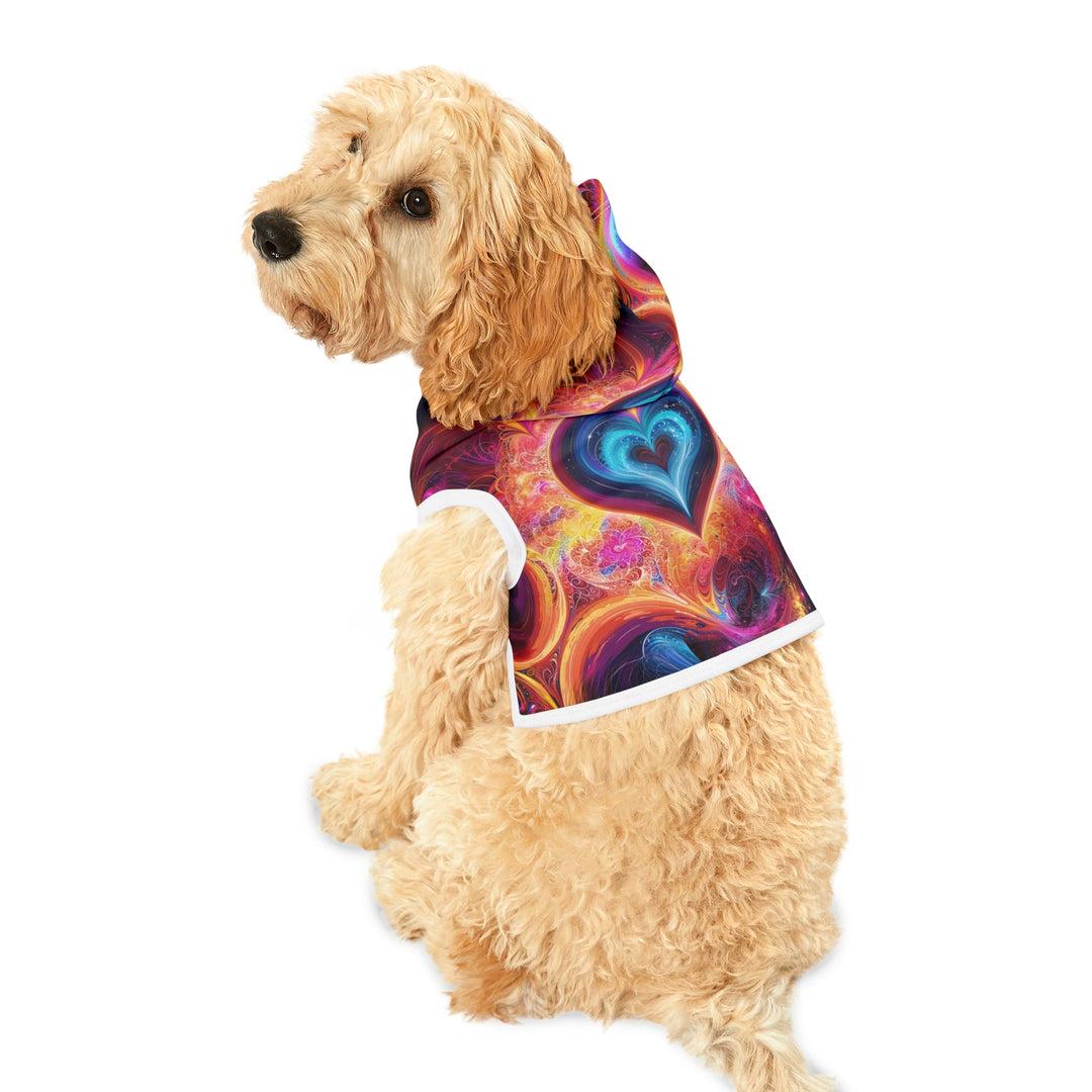 Cosmic Heart Nebula - Pet Hoodie - Pets - g(0D·IO) - XXS - Black Rib -