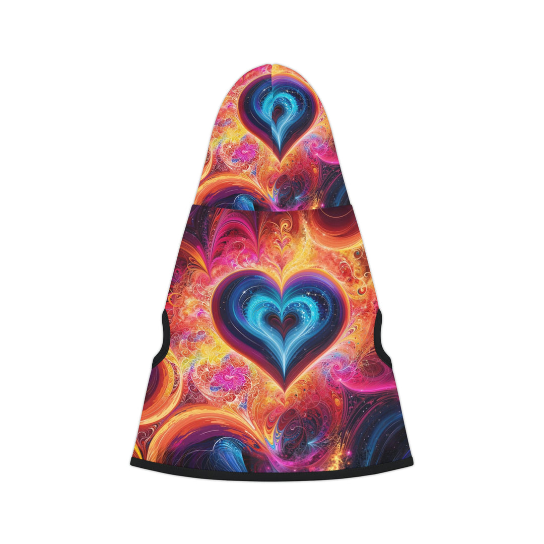 Cosmic Heart Nebula - Pet Hoodie - Pets - g(0D·IO) - XXS - Black Rib -