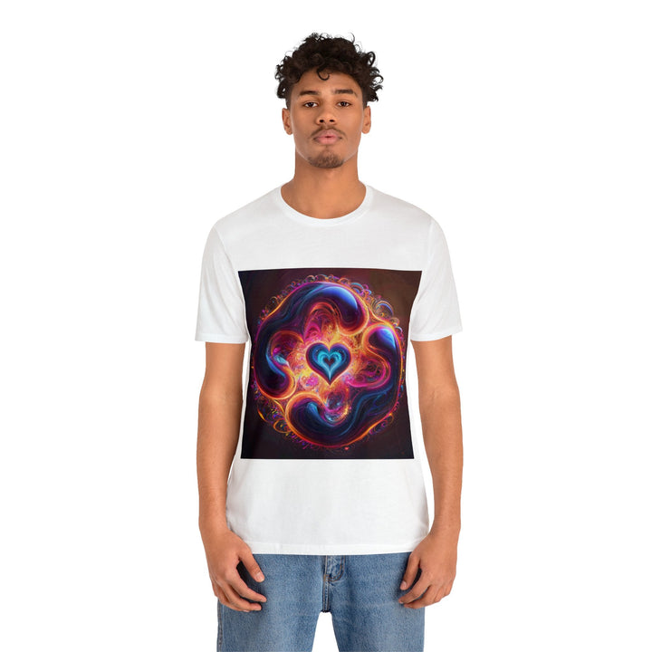 Cosmic Heart Nebula - Unisex Jersey Short Sleeve Tee - T-Shirt - g(0D·IO) - Black - S -