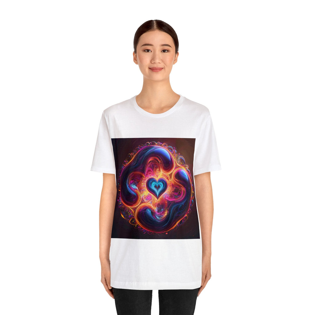 Cosmic Heart Nebula - Unisex Jersey Short Sleeve Tee - T-Shirt - g(0D·IO) - Black - S -