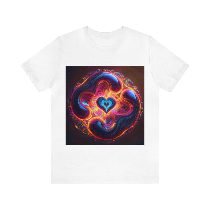 Cosmic Heart Nebula - Unisex Jersey Short Sleeve Tee - T-Shirt - g(0D·IO) - White - S -