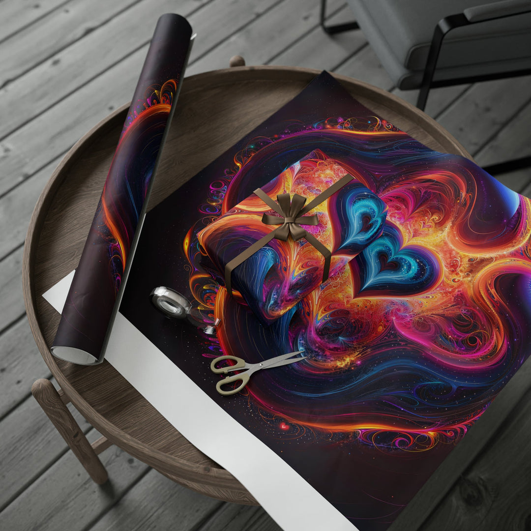 Cosmic Heart Nebula - Wrapping Paper - Home Decor - g(0D·IO) - 30'' x 72'' - Matte -