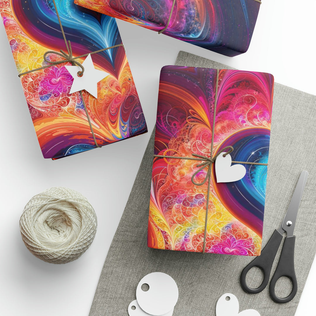 Cosmic Heart Nebula - Wrapping Paper - Home Decor - g(0D·IO) - 30'' x 72'' - Matte -