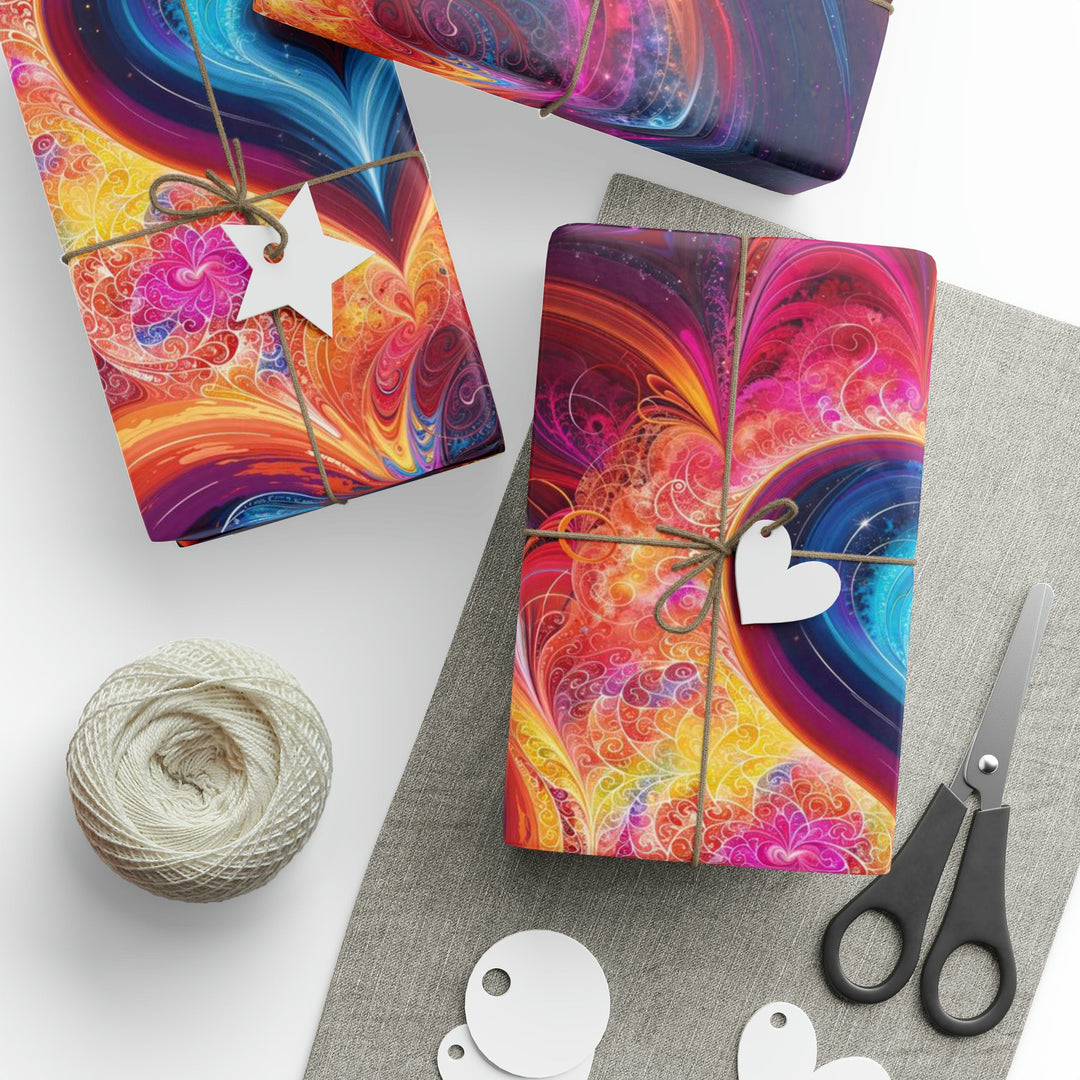 Cosmic Heart Nebula - Wrapping Paper - Home Decor - g(0D·IO) - 30'' x 72'' - Matte -