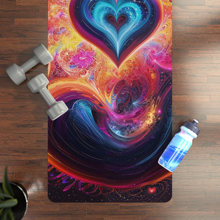 Cosmic Heart Nebula - Yoga Mat - Home Decor - g(0D·IO) - 24” x 68” - -