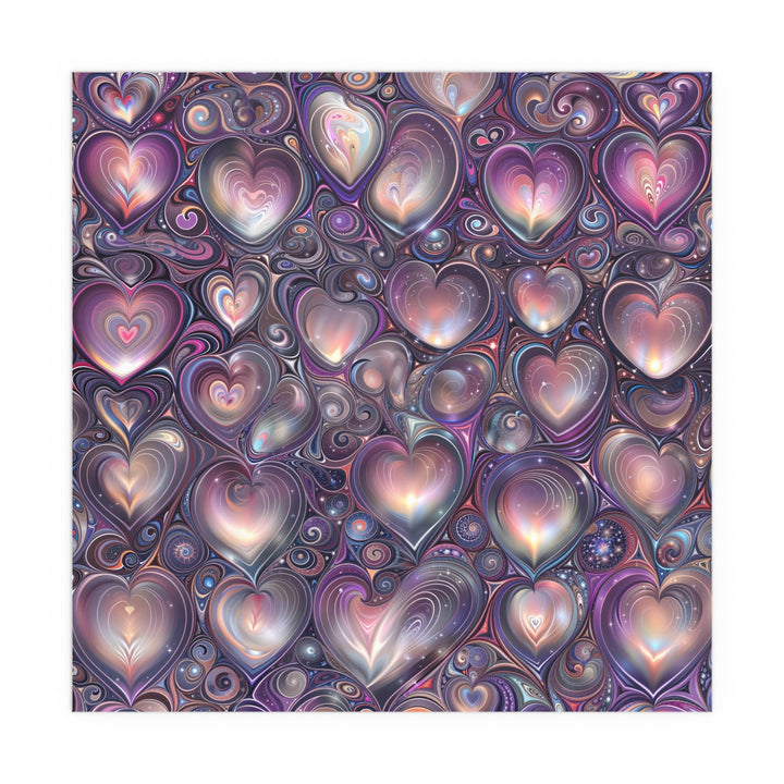 Cosmic Heart Tapestry - Indoor and Outdoor Silk Poster - Poster - g(0D·IO) - 30″ x 30″ (Square) - Semi Glossy -