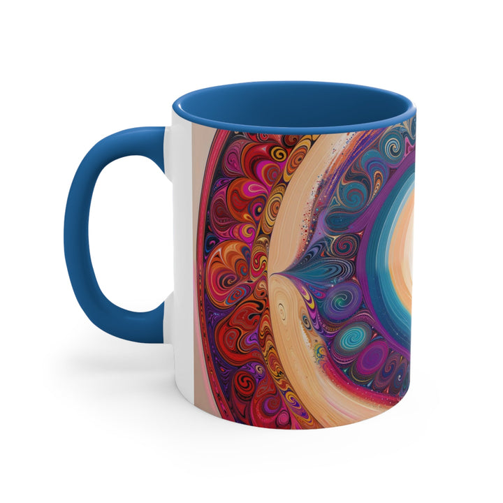 Cosmic Heart Vortex - Accent Coffee Mug - Mug - g(0D·IO) - Pink - 11oz -