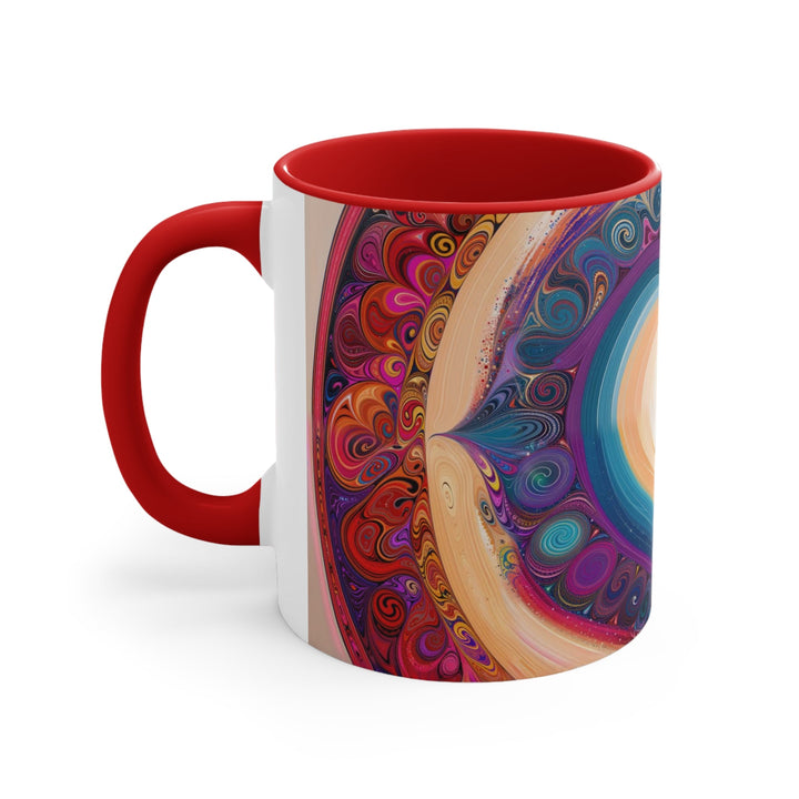 Cosmic Heart Vortex - Accent Coffee Mug - Mug - g(0D·IO) - Pink - 11oz -