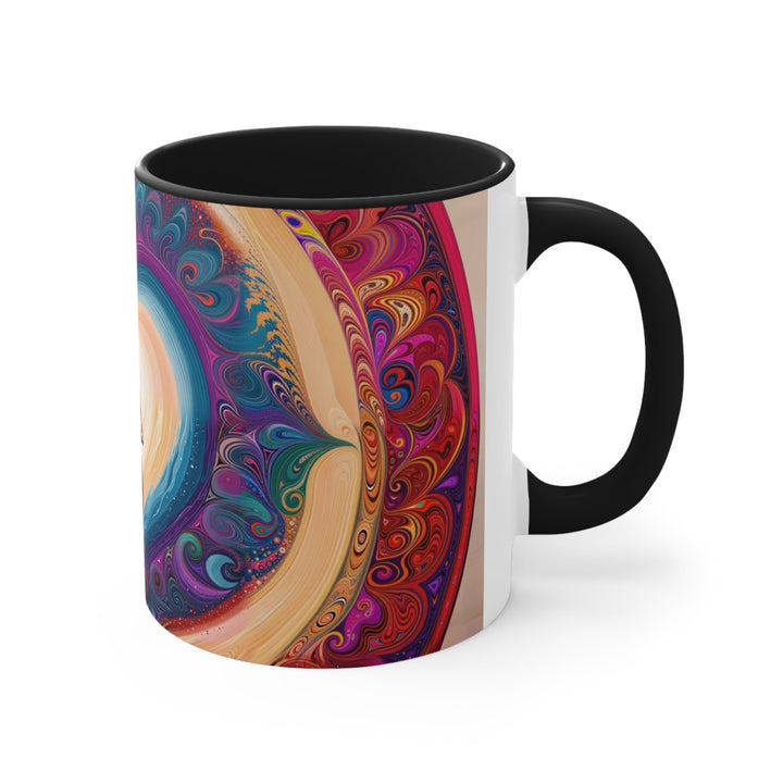 Cosmic Heart Vortex - Accent Coffee Mug - Mug - g(0D·IO) - Pink - 11oz -