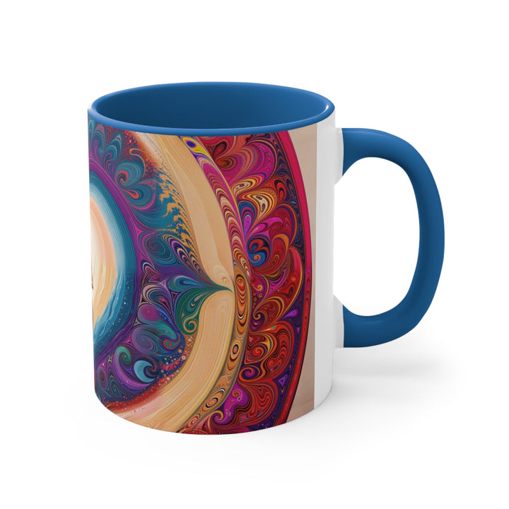 Cosmic Heart Vortex - Accent Coffee Mug - Mug - g(0D·IO) - Pink - 11oz -