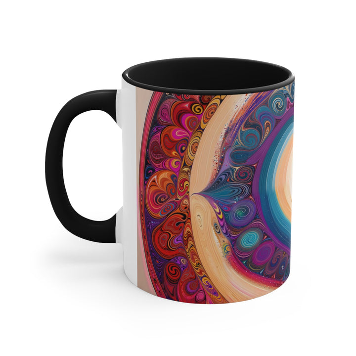 Cosmic Heart Vortex - Accent Coffee Mug - Mug - g(0D·IO) - Pink - 11oz -