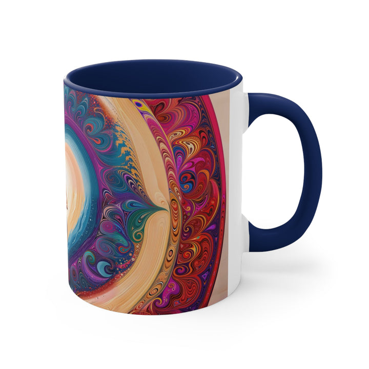 Cosmic Heart Vortex - Accent Coffee Mug - Mug - g(0D·IO) - Pink - 11oz -