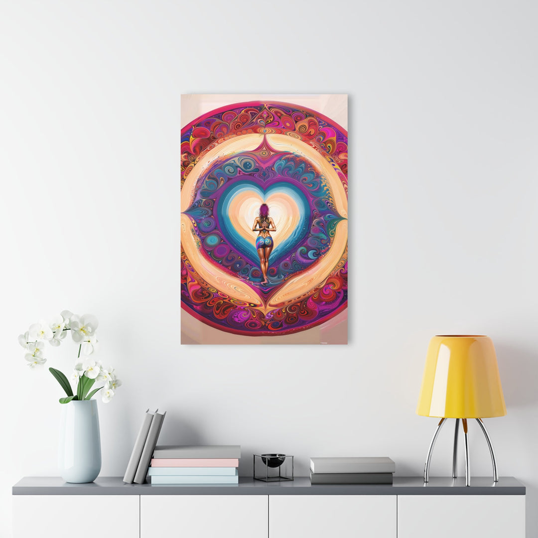 Cosmic Heart Vortex - Acrylic Prints (French Cleat Hanging) - Home Decor - g(0D·IO) - 24" x 36" (Vertical) - 0.25'' -