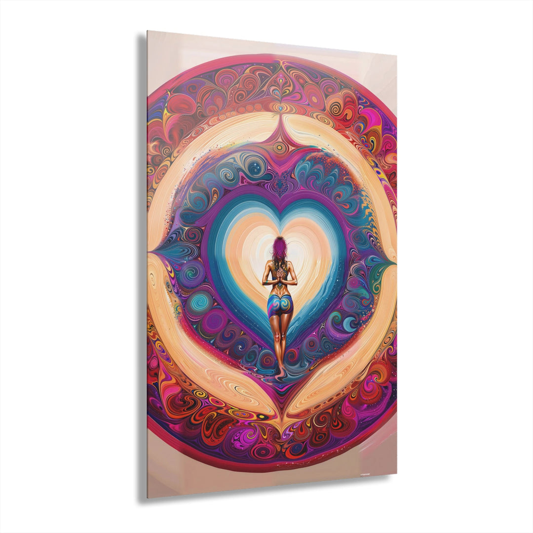 Cosmic Heart Vortex - Acrylic Prints (French Cleat Hanging) - Home Decor - g(0D·IO) - 24" x 36" (Vertical) - 0.25'' -