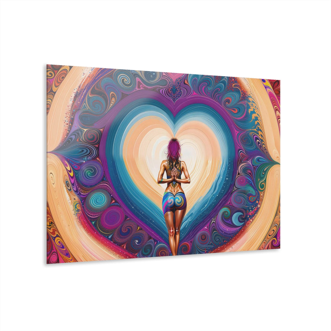 Cosmic Heart Vortex - Acrylic Prints (French Cleat Hanging) - Home Decor - g(0D·IO) - 36" x 24" (Horizontal) - 0.25'' -