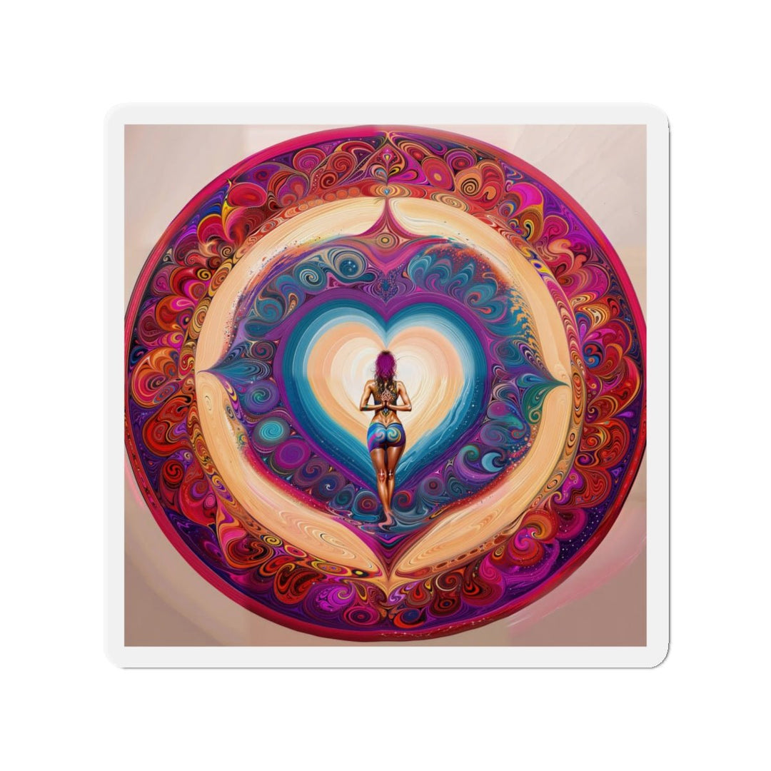 Cosmic Heart Vortex - Die-cut Magnet - Home Decor - g(0D·IO) - 5" x 5" - Die-Cut - 1 pc