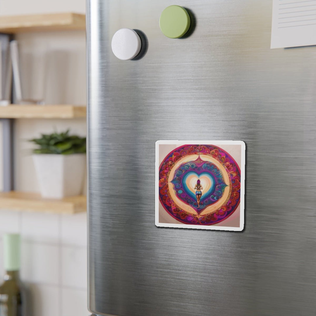 Cosmic Heart Vortex - Die-cut Magnet - Home Decor - g(0D·IO) - 6 × 6" - Die-Cut - 1 pc