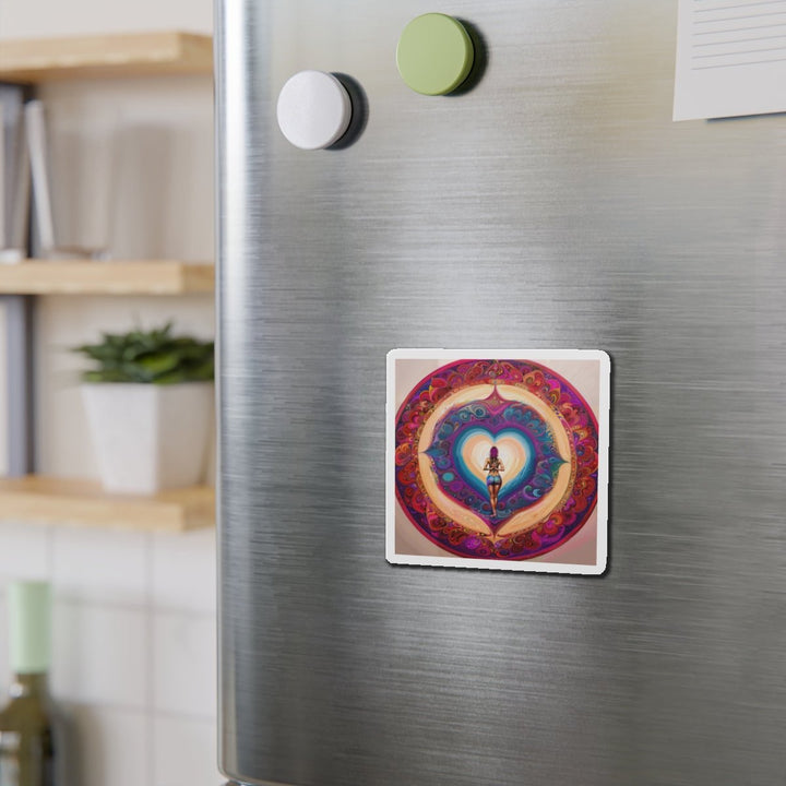Cosmic Heart Vortex - Die-cut Magnet - Home Decor - g(0D·IO) - 6 × 6" - Die-Cut - 1 pc
